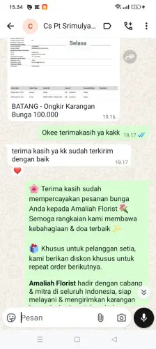 Testimonial Papan Bunga pamekasan