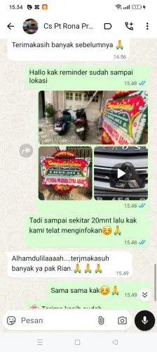 Testimonial Papan Bunga pamekasan